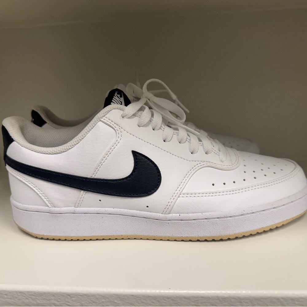 Nike Court Vision Men's White and Black Low-Top